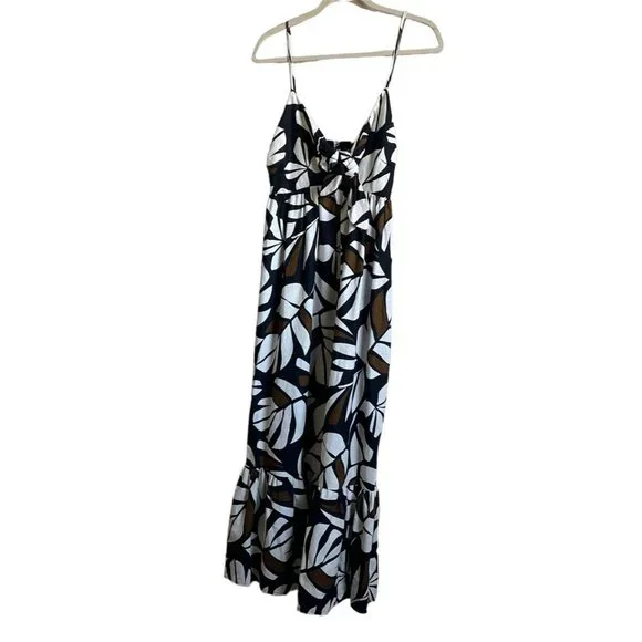 Target | Dresses | Tabitha Brown X Target Linen Blend Dress Palm Print  Sleeveless Tiefront Size Xs | Poshmark